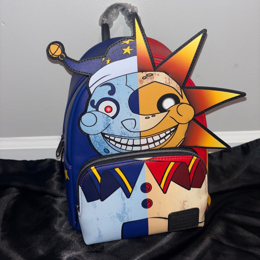 sun and moon five nights at freddy's loungefly backpack